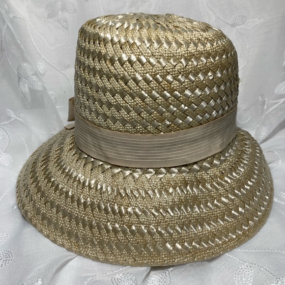 Vintage Linda Anne Straw hat Union Made in the USA - Picture 5 of 8